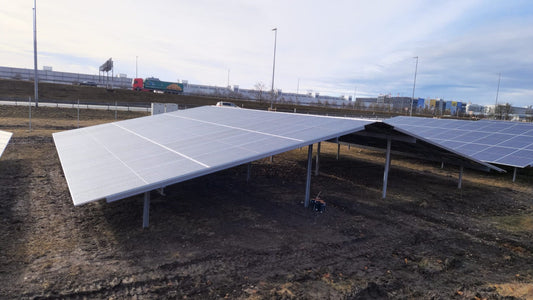 Blendfreie Solaranlage am Flughafen München